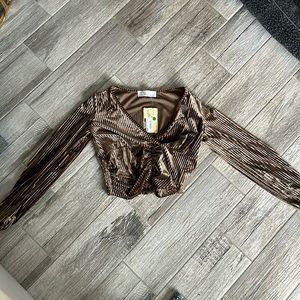 BRAND NEW & UNWORN - Velvet Cord Ruched Top